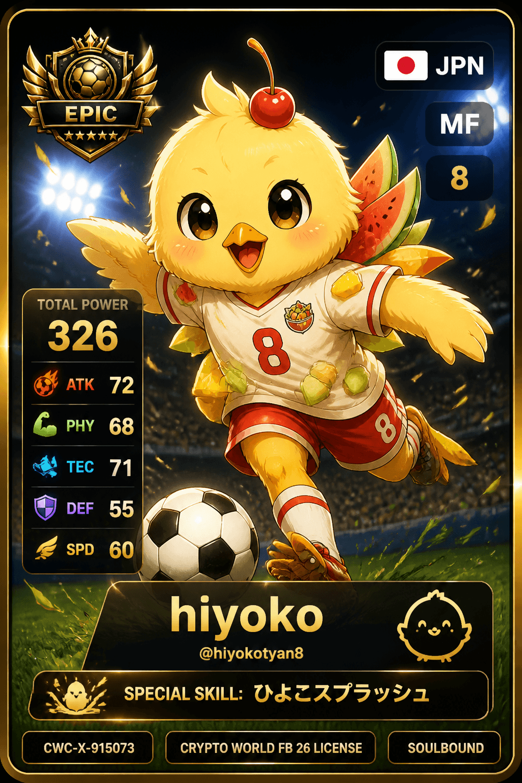 License NFT CWC-X-915073 by @hiyokotyan8