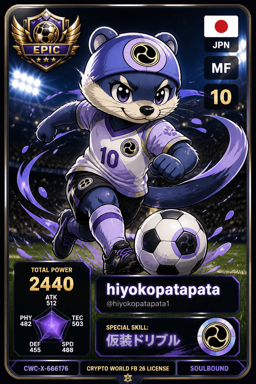 License NFT CWC-X-666176 by @hiyokopatapata1