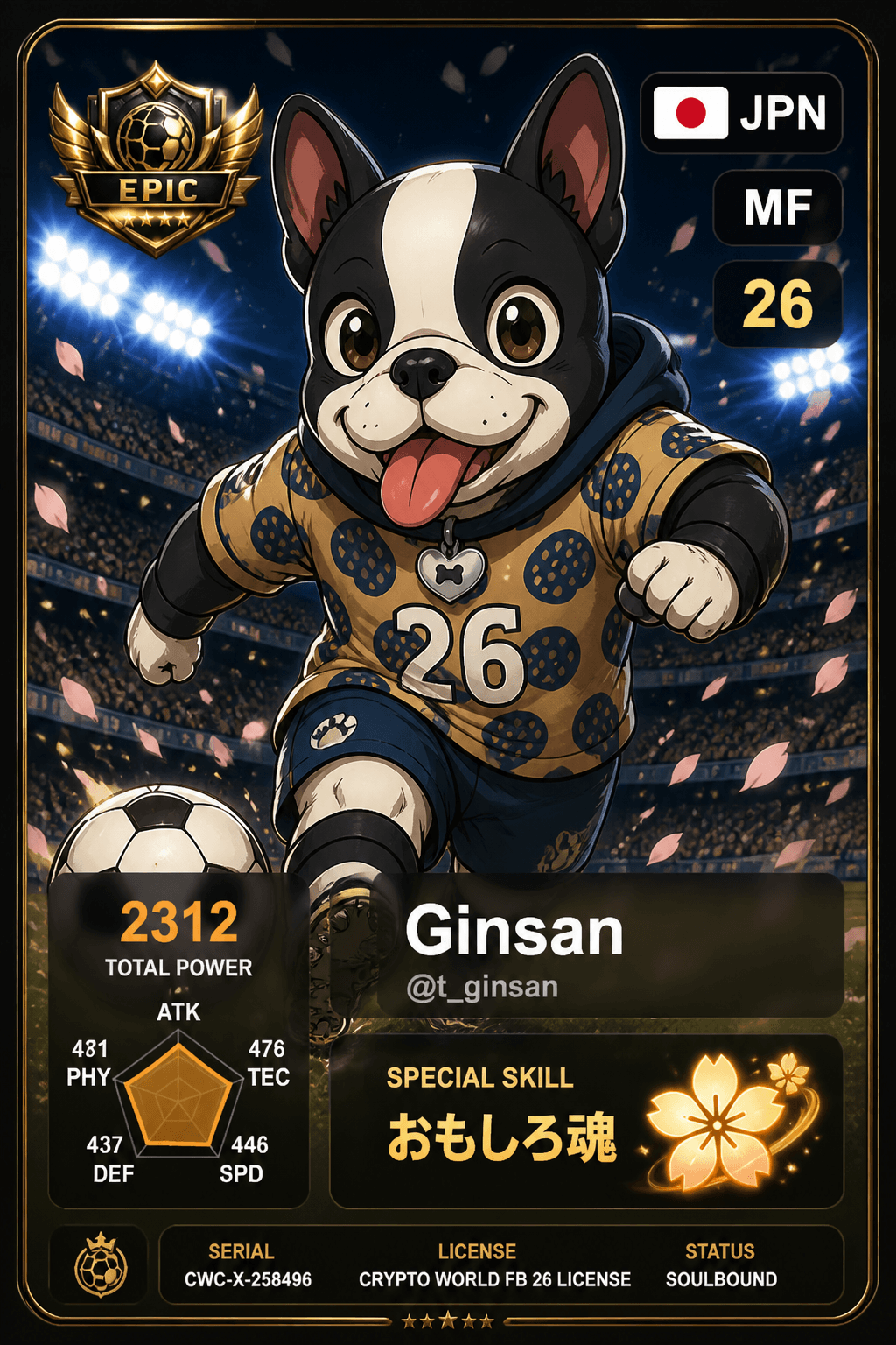 License NFT CWC-X-258496 by @t_ginsan